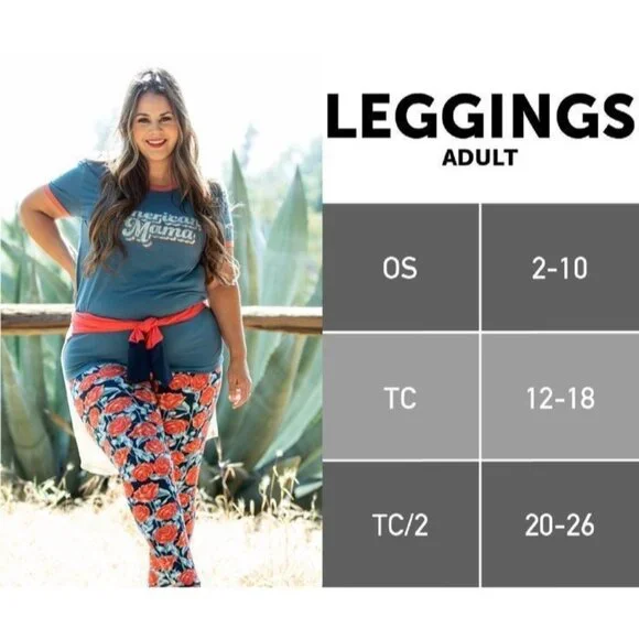 LuLaRoe American Flag Stars Stripes Americana Striped Leggings Tall Curvy TC NEW - Picture 6 of 6